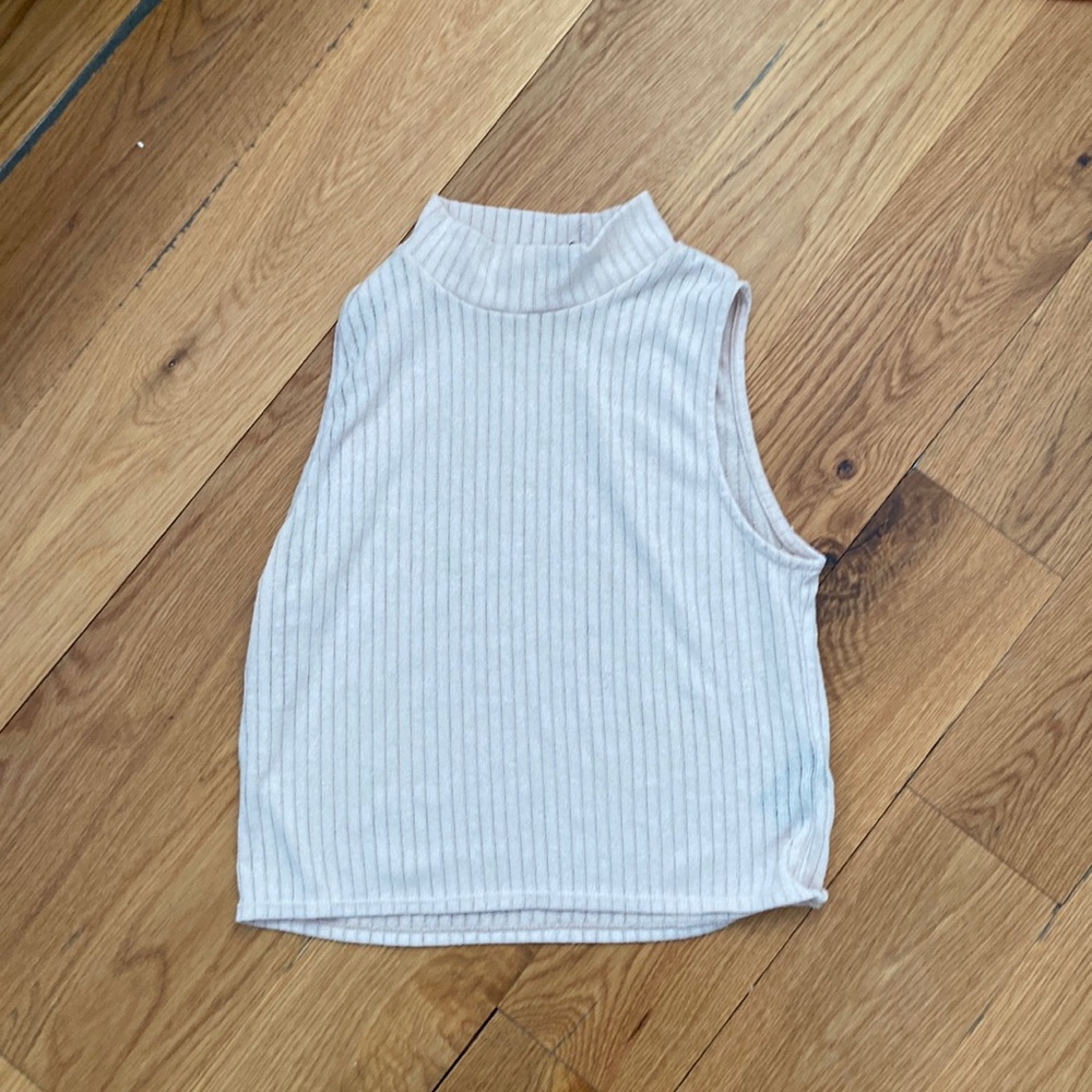 DIVIDE tan tank top large